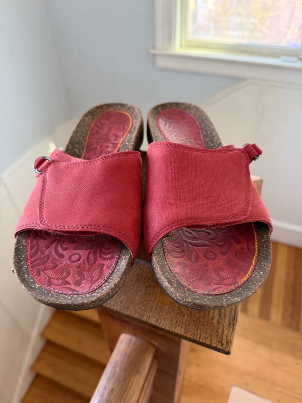 Teva Women's Red Adjustable Slide Sandals